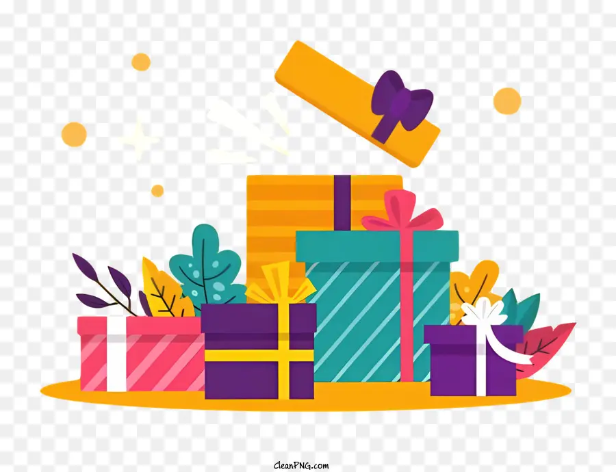 Presenta，Pila De Regalos PNG