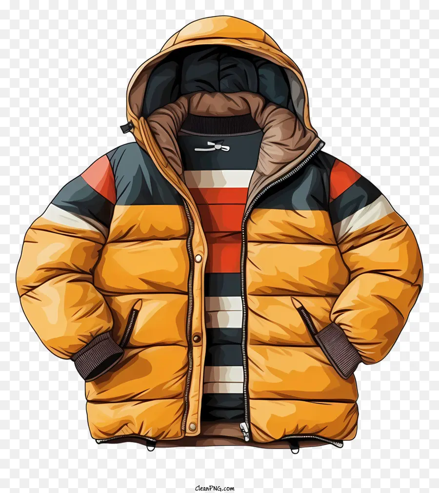 Chaqueta Down Colorida，Chaqueta De Abrigo PNG