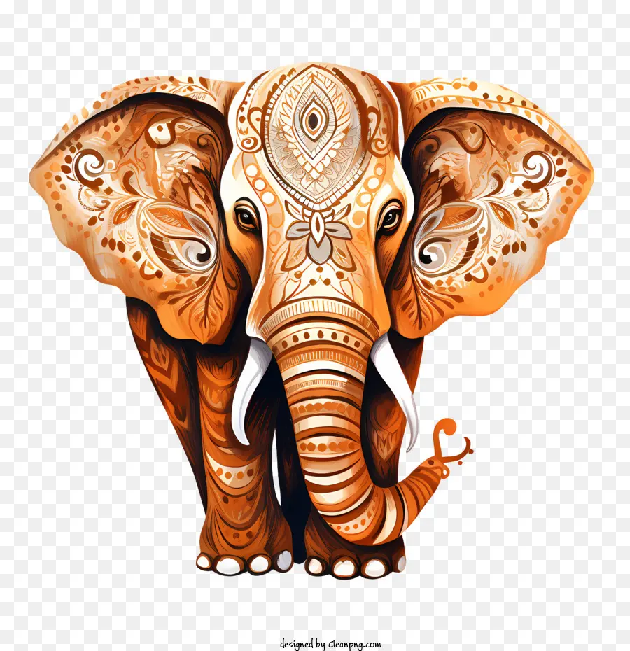 Elefante，Adornado PNG