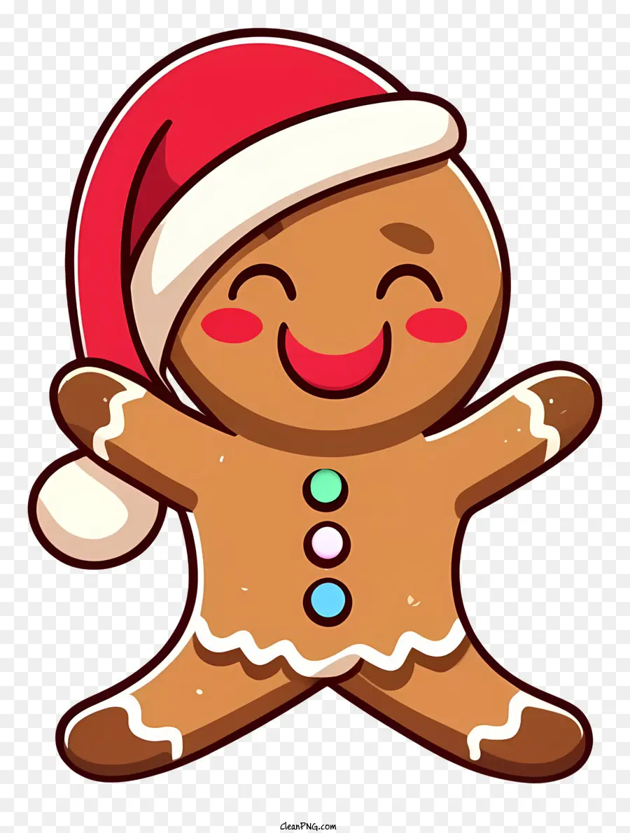 Hombre De Pan De Jengibre，Santa Claus Hat PNG