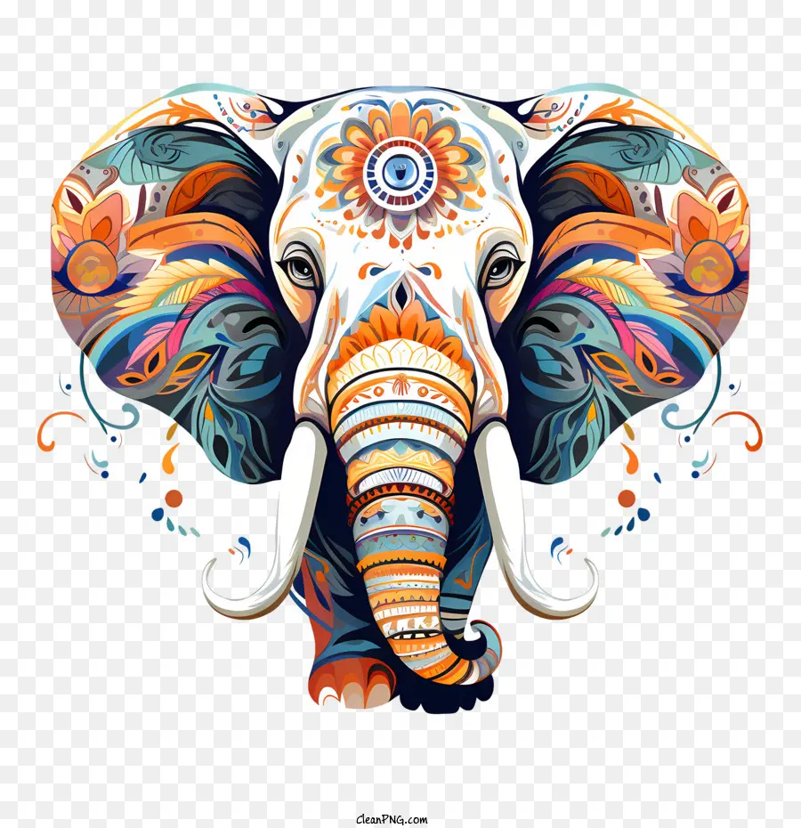 Elefante，Colorido PNG