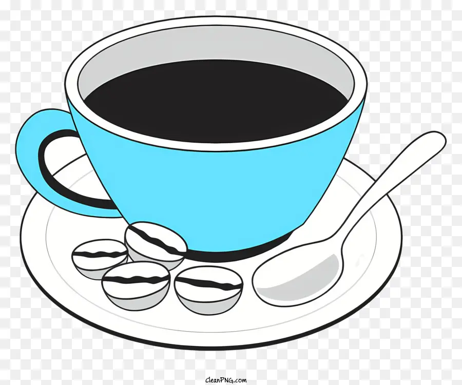 Café，Taza De Café Azul PNG