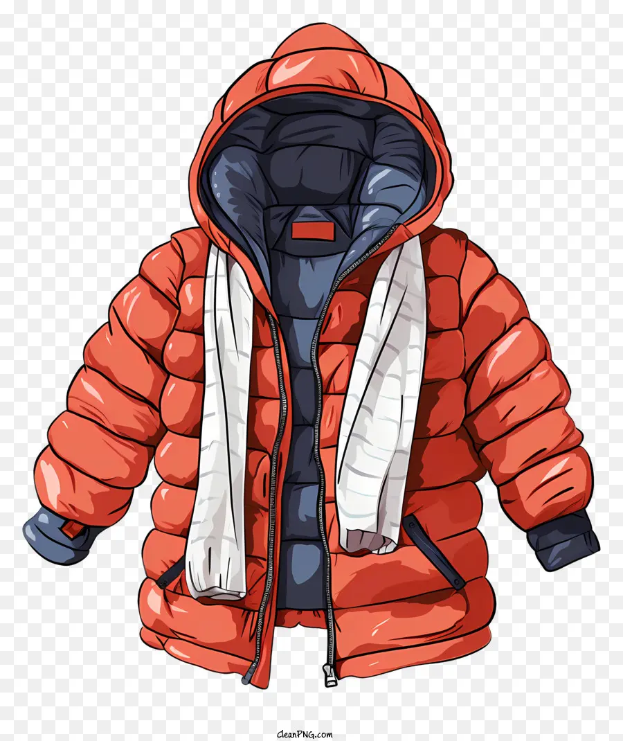 Chaqueta De Hinchazón Naranja，Chaqueta Con Capucha PNG