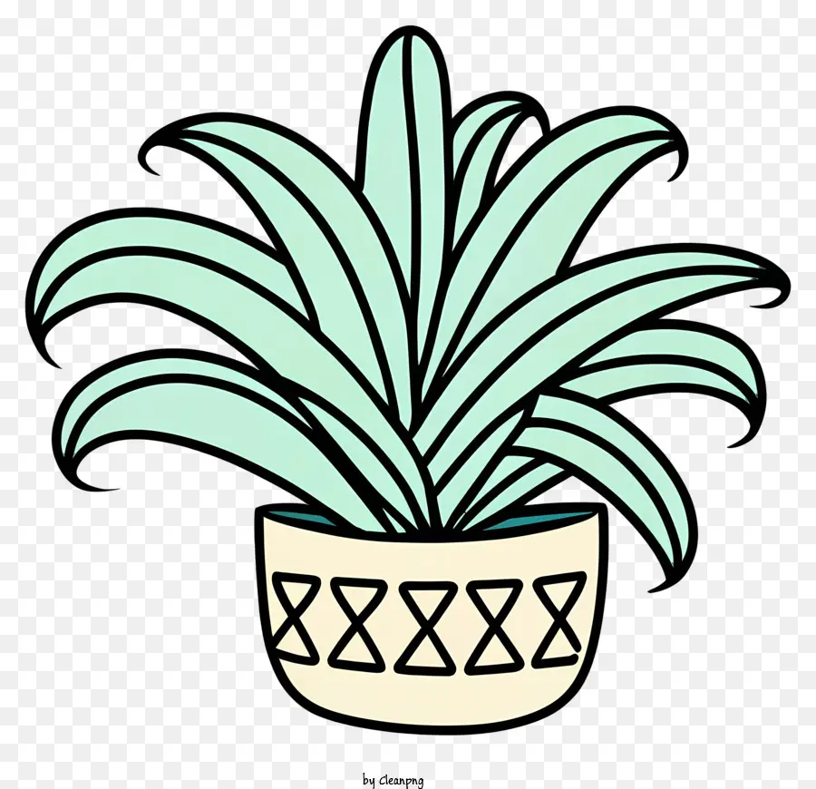 Planta En Maceta，Hojas Verdes PNG