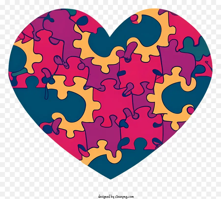 Puzzle Corazón，Las Piezas De Un Rompecabezas PNG