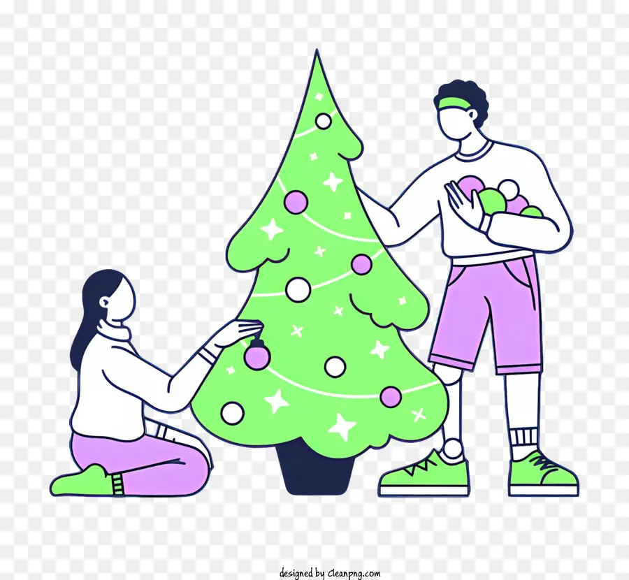 árbol De Navidad，Mujer PNG