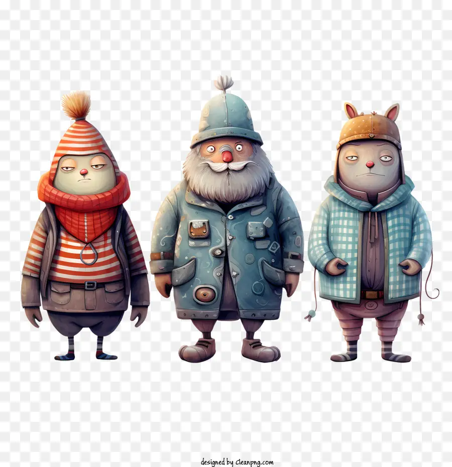 Animal De Vestuario De Invierno，Diseño De Personajes PNG