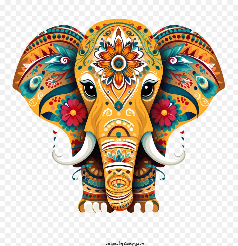 Elefante，Adornado PNG