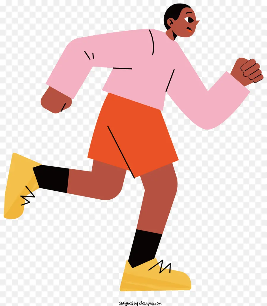 Correr，Hombre Corriendo Con Camisa Rosa PNG