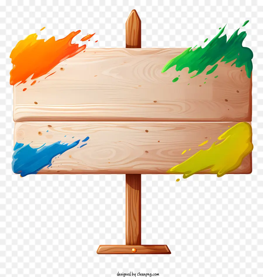 Wooden Sign，Signo Pintado PNG