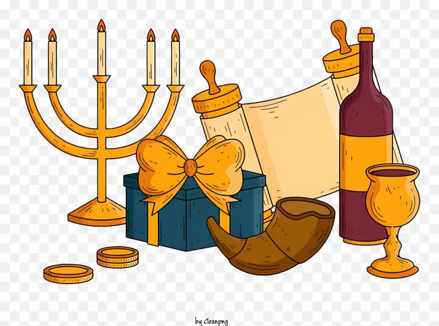 Menorá，Artículos De Hanukkah PNG