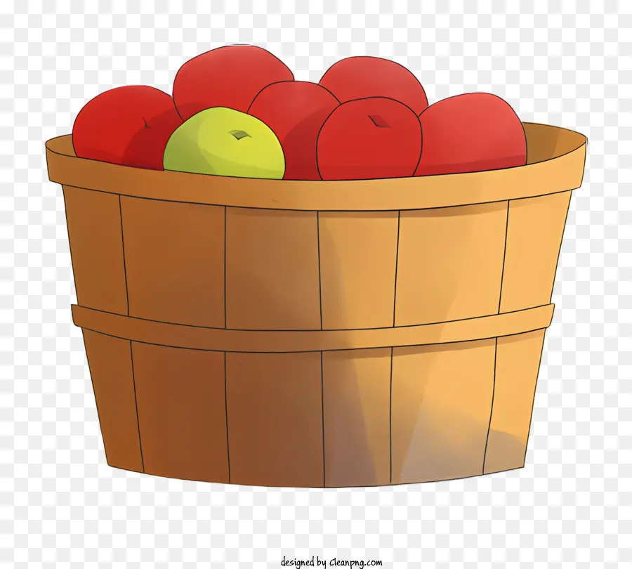 Caja De Madera，Las Manzanas Rojas PNG