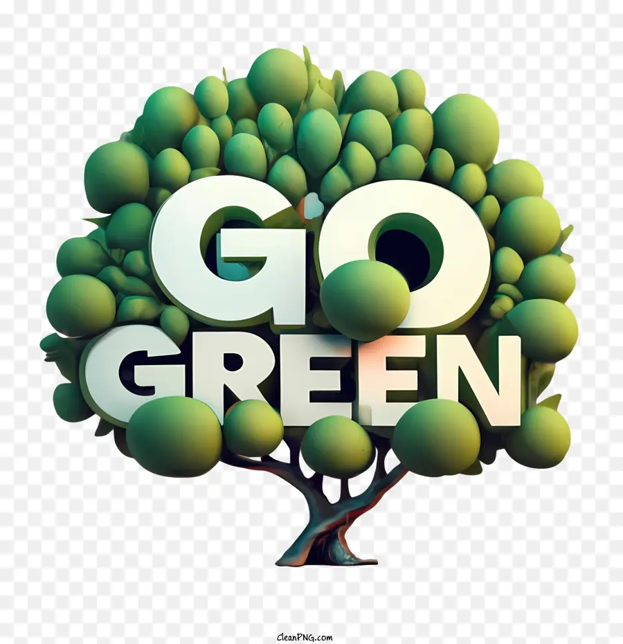 Go Green，Árbol PNG