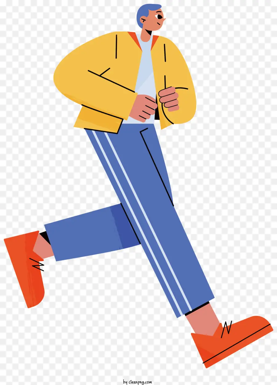 Hombre En Chaqueta Amarilla，Blue Jeans PNG