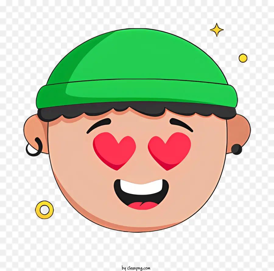 Sonriente Hombre，Sombrero Verde PNG