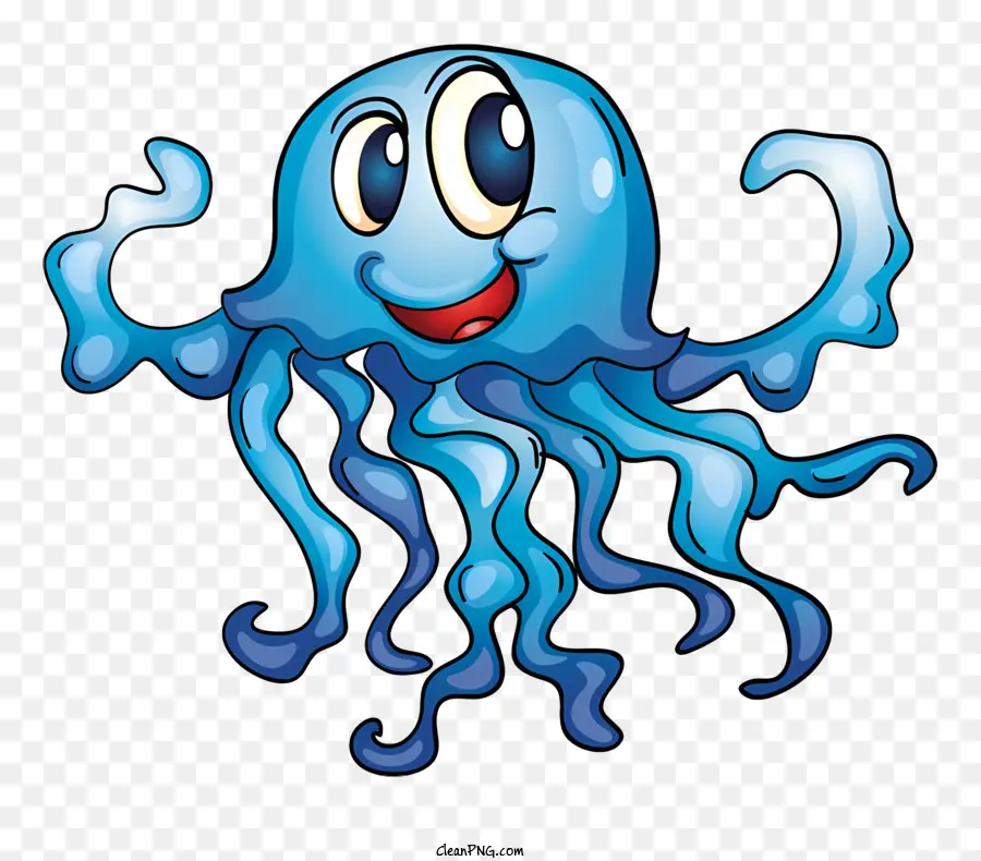 De Dibujos Animados De Las Medusas，Azul Medusas PNG