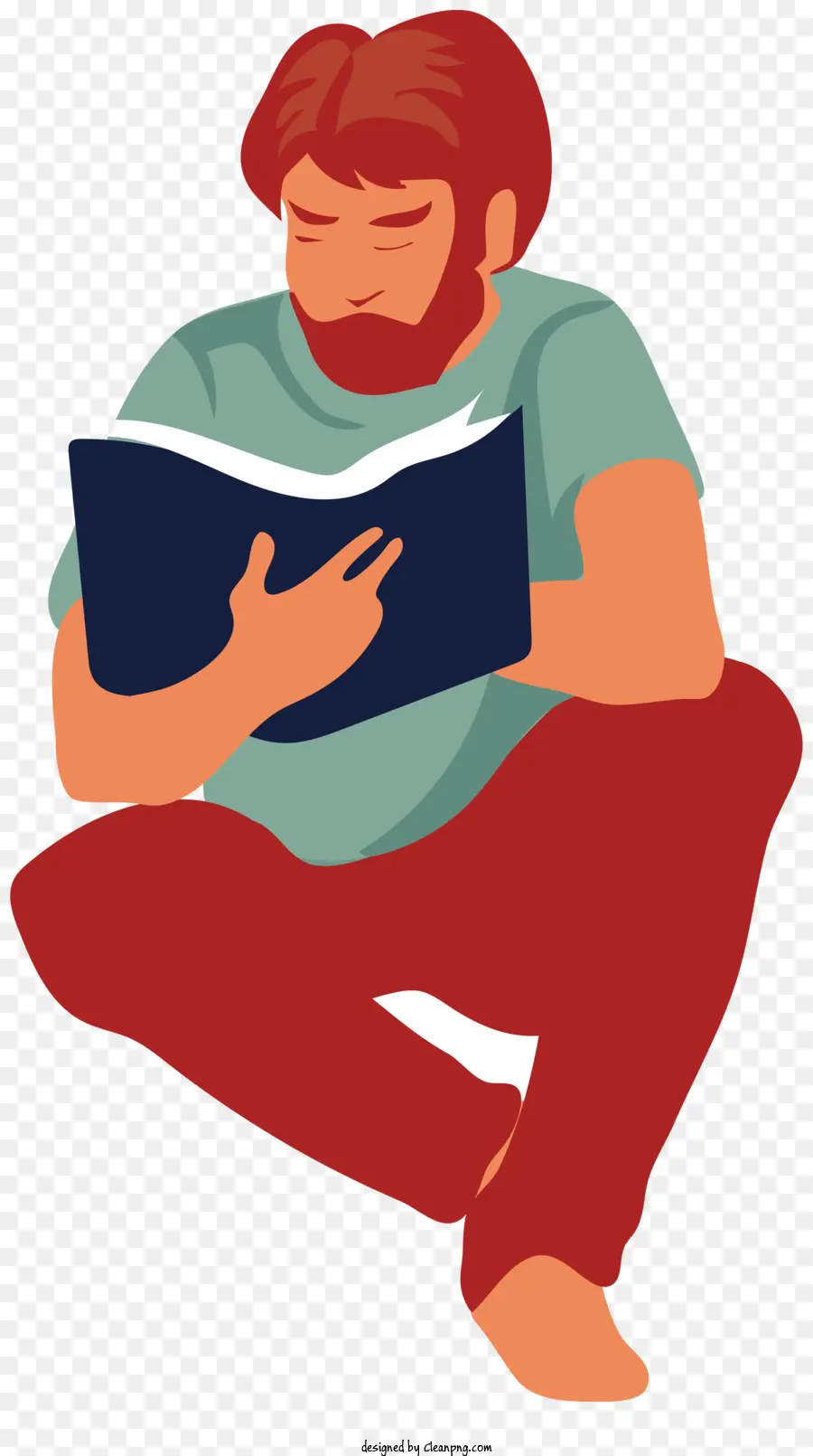 Hombre Leyendo，Libro PNG