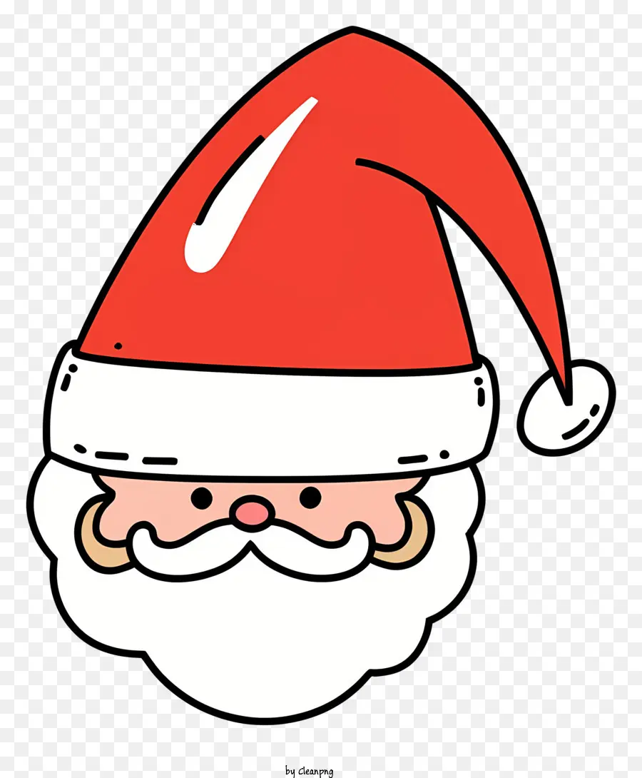 Santa Claus，Barba Rayada Roja Y Blanca PNG