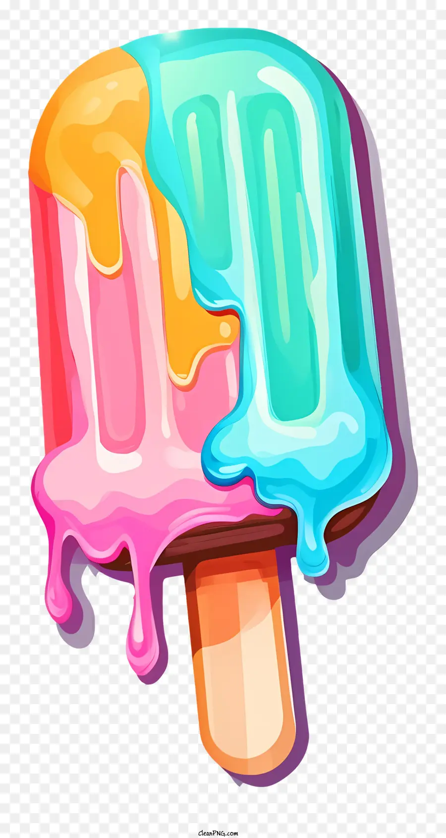 Arco Iris De Helado，Glaseado Colorido PNG