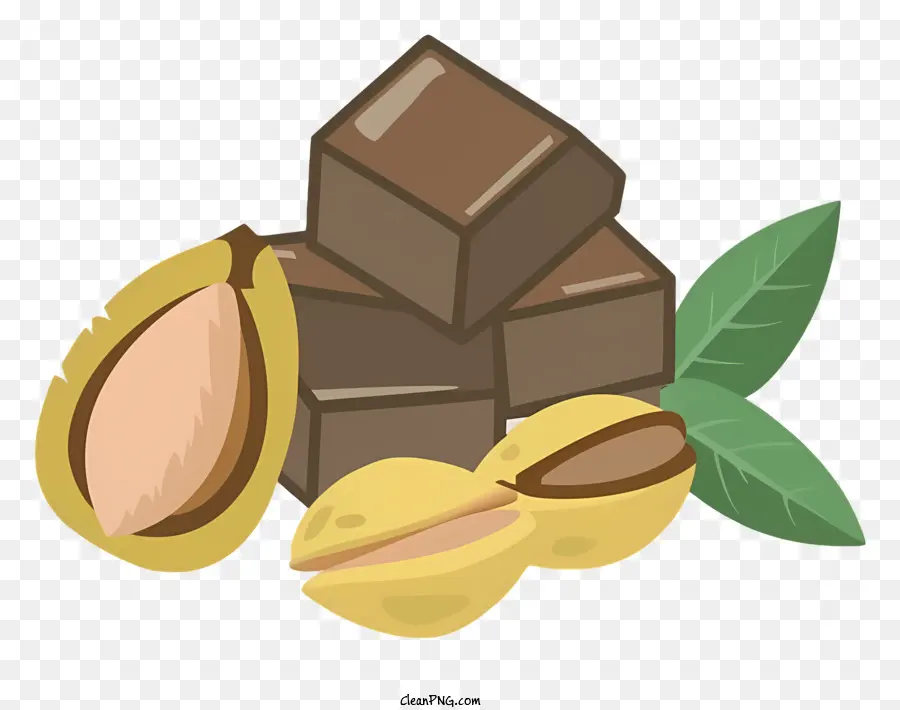 Barra De Chocolate，Tuercas PNG