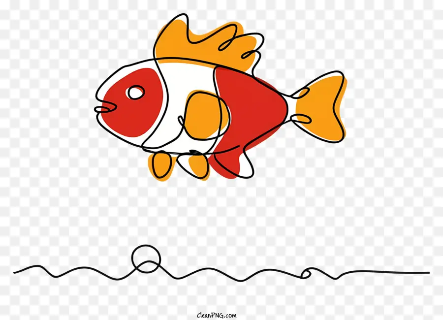 Dibujos Animados De Pescado，Pescado Rojo Y Blanco PNG