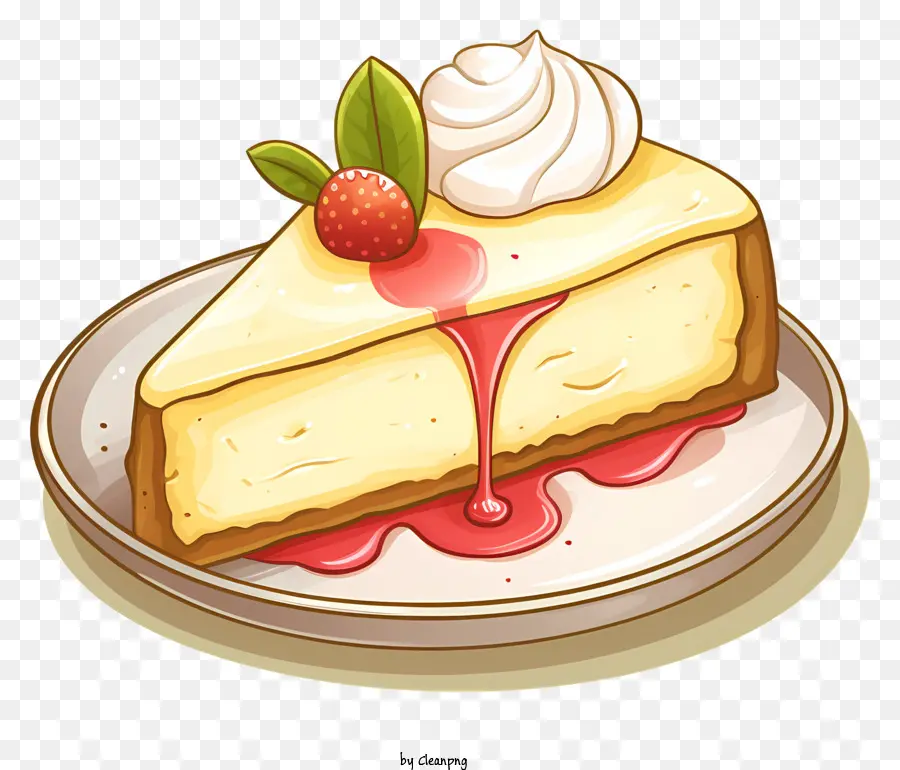 Tarta De Queso，Crema Batida PNG