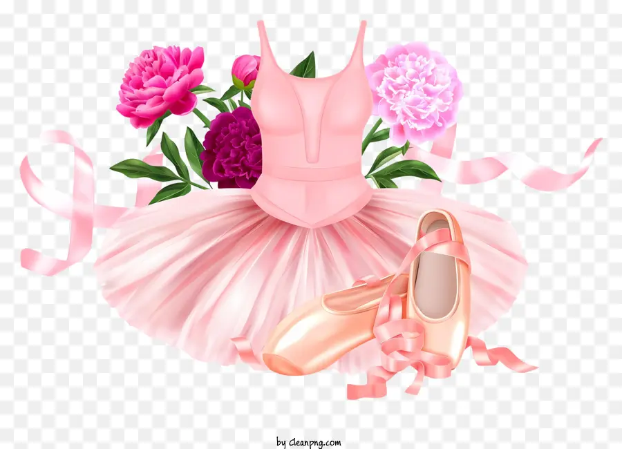 Traje De Ballet Rosa，Zapatillas De Ballet PNG