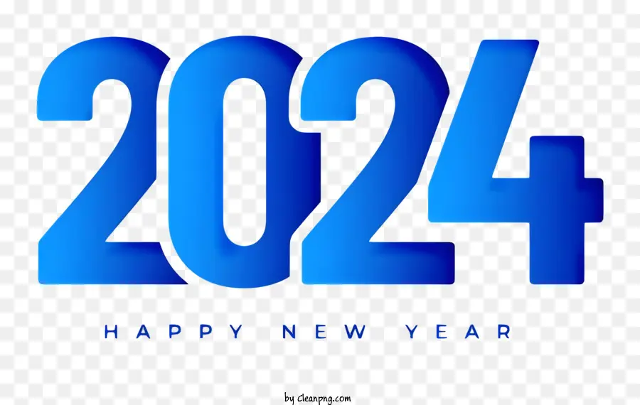 Feliz Año Nuevo，Letras Azules PNG