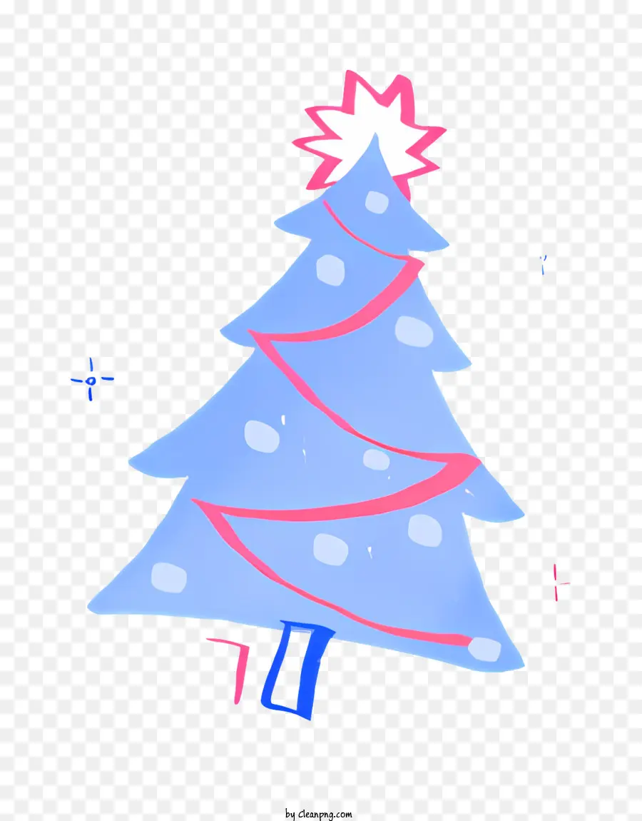 Azul árbol De Navidad，Estrella En La Cima Del árbol PNG