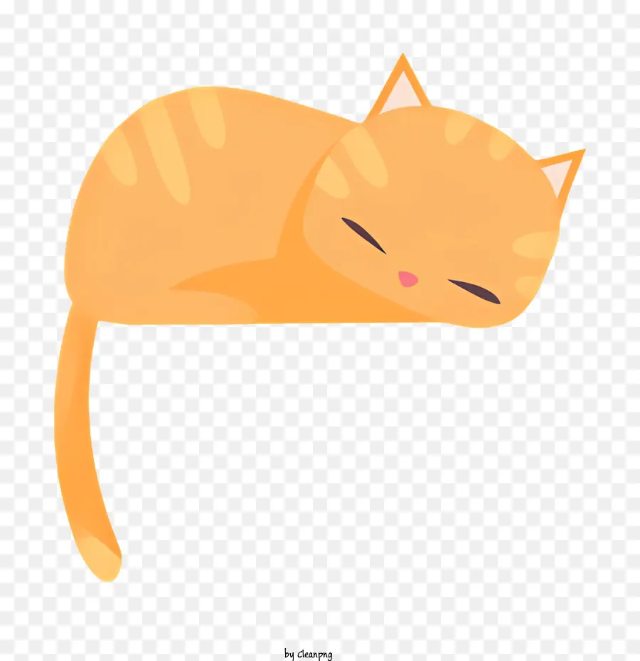 Gato Durmiendo，Gato Atigrado Amarillo PNG