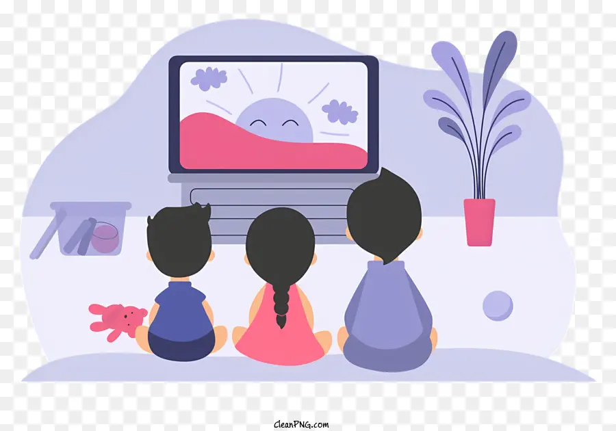 Televisión，Familia Viendo Televisión PNG