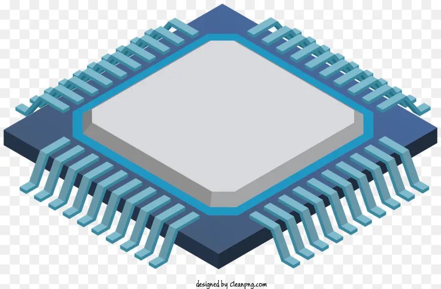 Chip De Microcontrolador，Ficha Cuadrada PNG