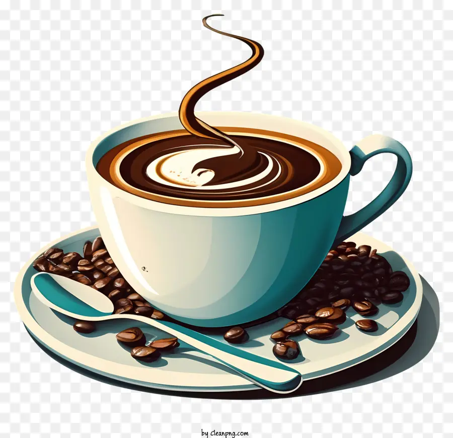 Cup Of Coffee，Cuchara PNG