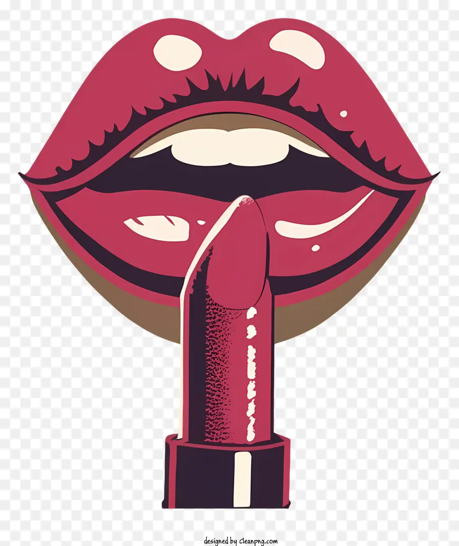 Lápiz Labial De Color Rosa Brillante，Labios Para Mujeres PNG