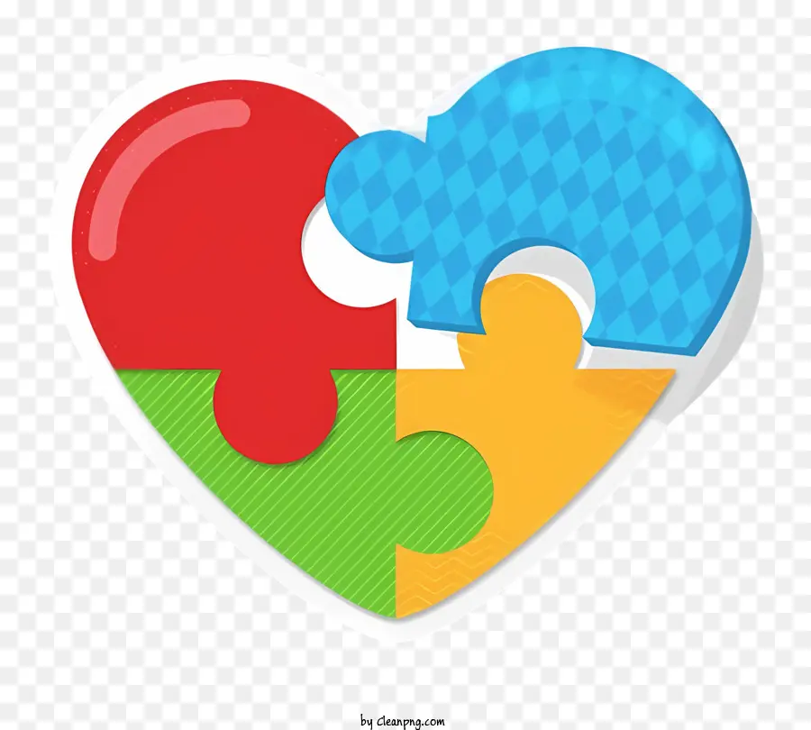 Corazón De Puzzle，Rompecabezas PNG