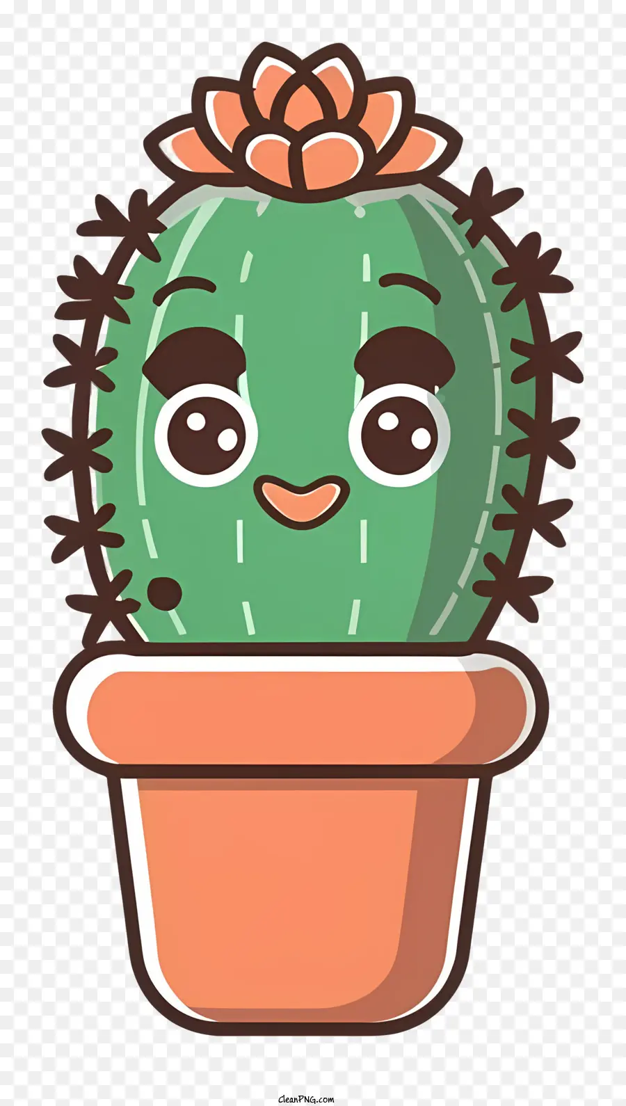 Linda Planta De Cactus，Cactus De Cara Feliz PNG