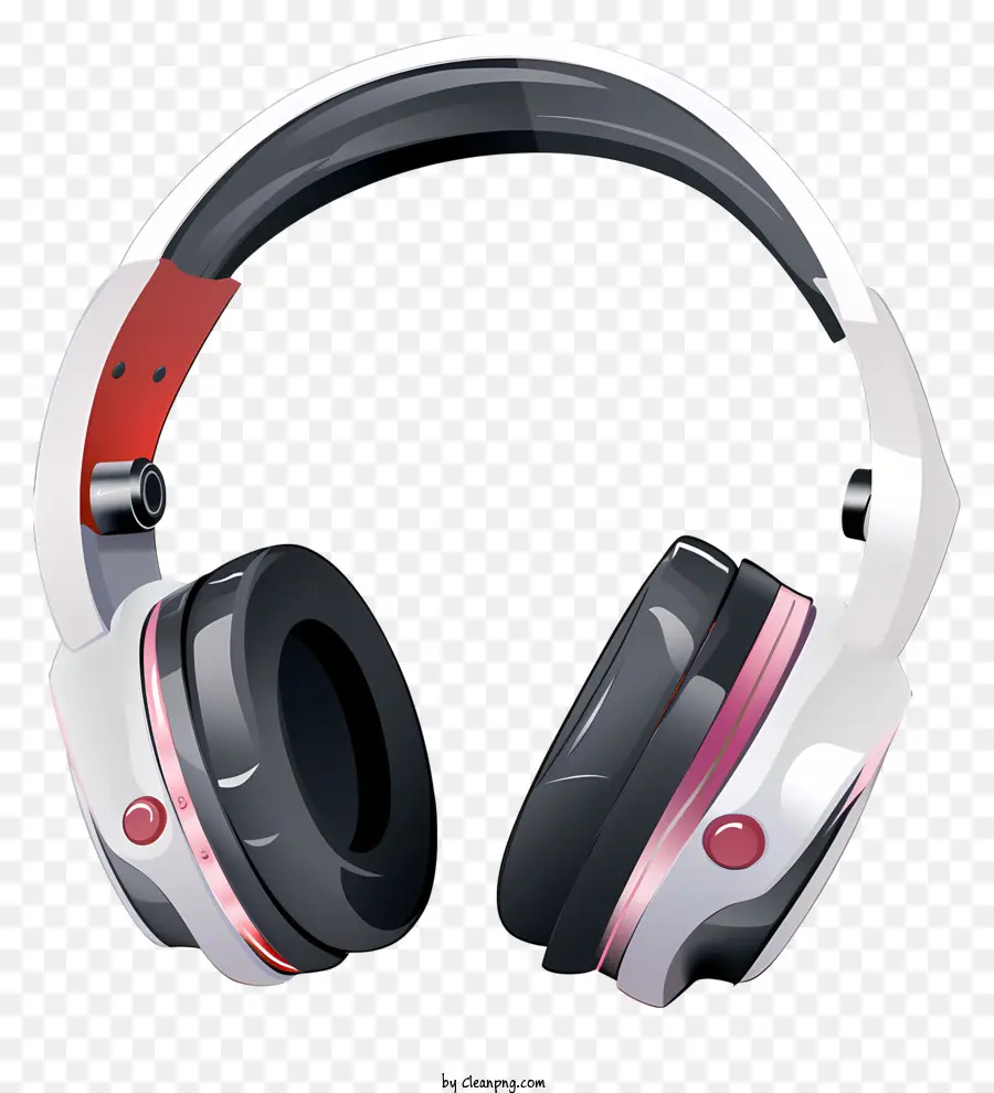 Auriculares，Almohadillas De Oreja Roja PNG