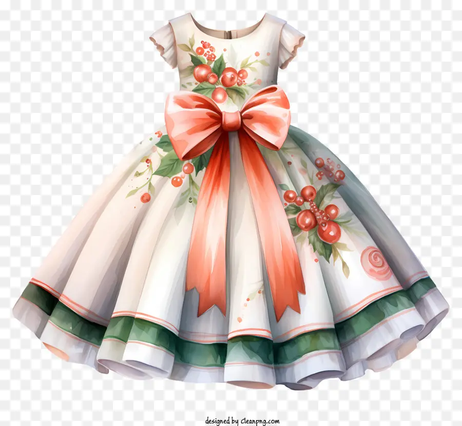 Vestido，Patrón De Flores Rosa Y Blanca PNG