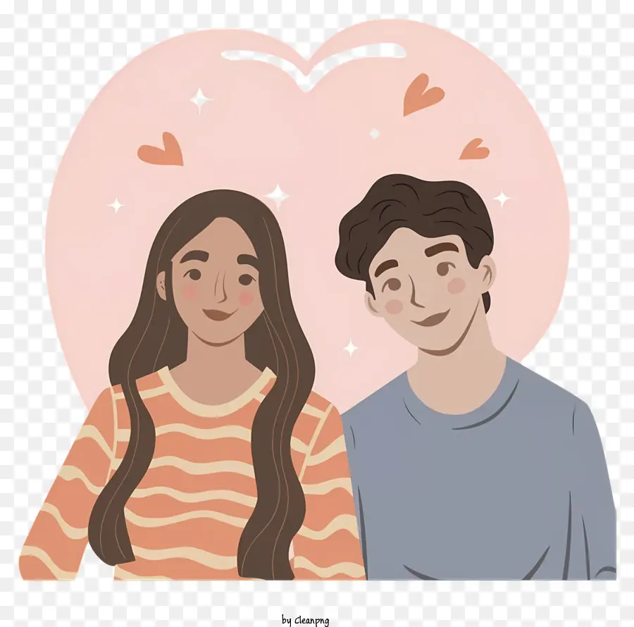 Pareja Joven，Sonriendo PNG