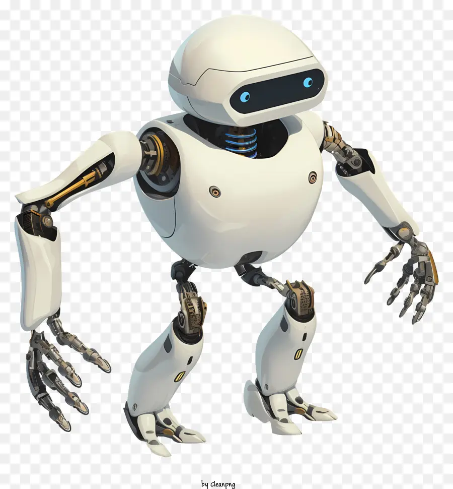 Robot Blanco，Los Ojos Azules PNG