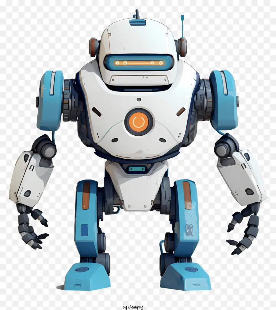 Robot，Robot Blanco Y Azul PNG