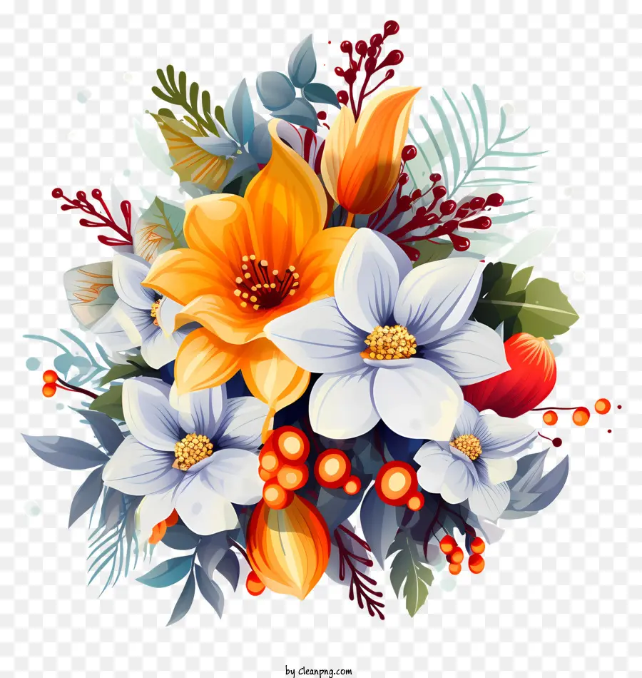 Arte Digital，Bouquet Of Flowers PNG
