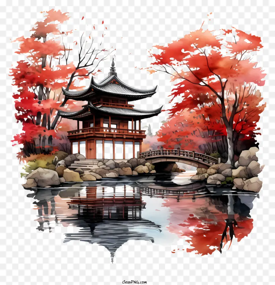 El Otoño De Parque，Pagoda PNG