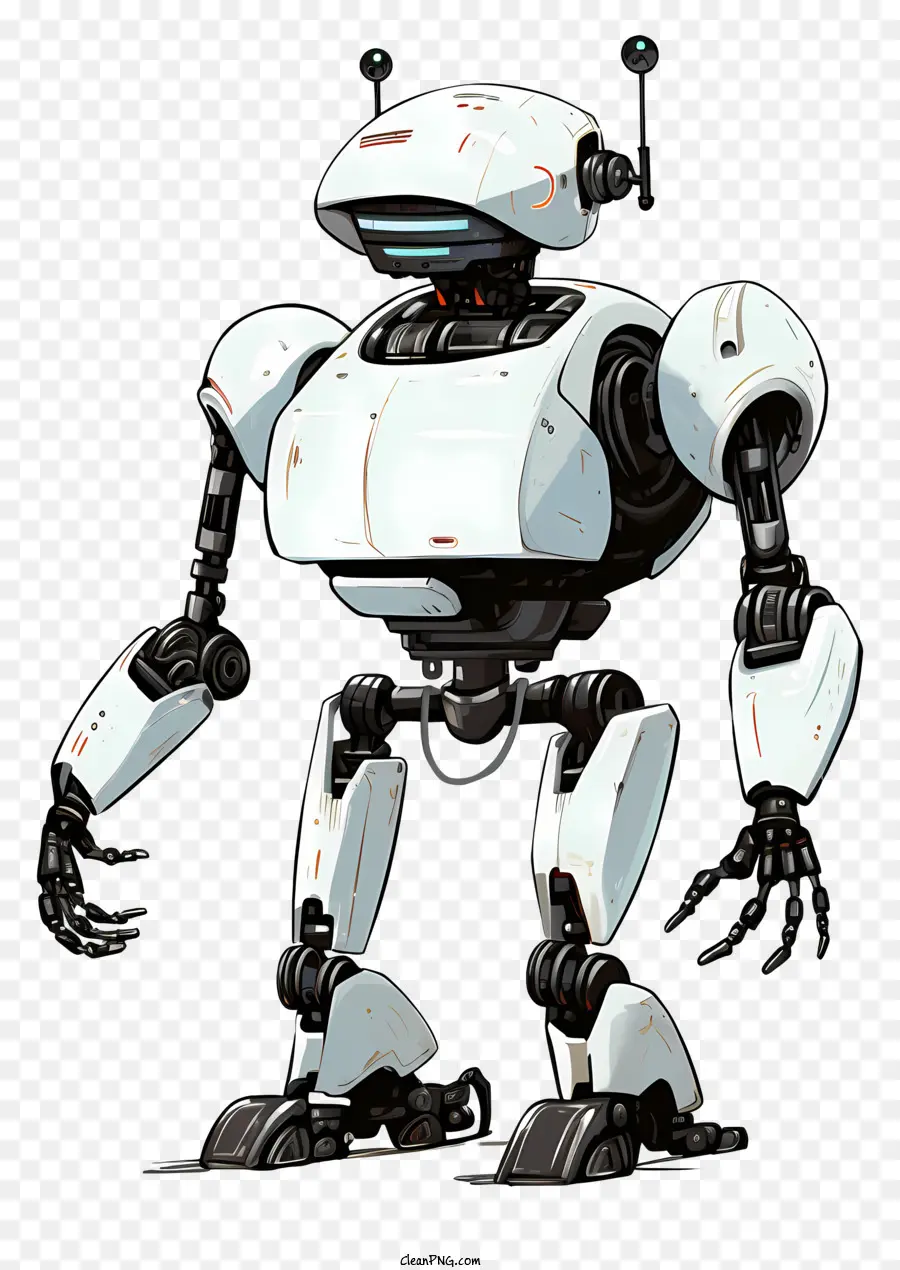 Robot Pequeño，Robot De Metal Blanco PNG