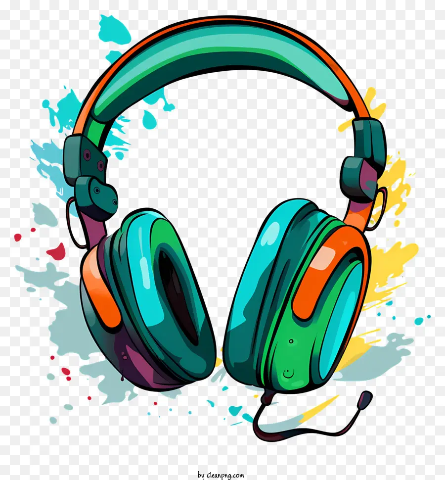 Coloridos Auriculares，Auriculares Vibrantes PNG