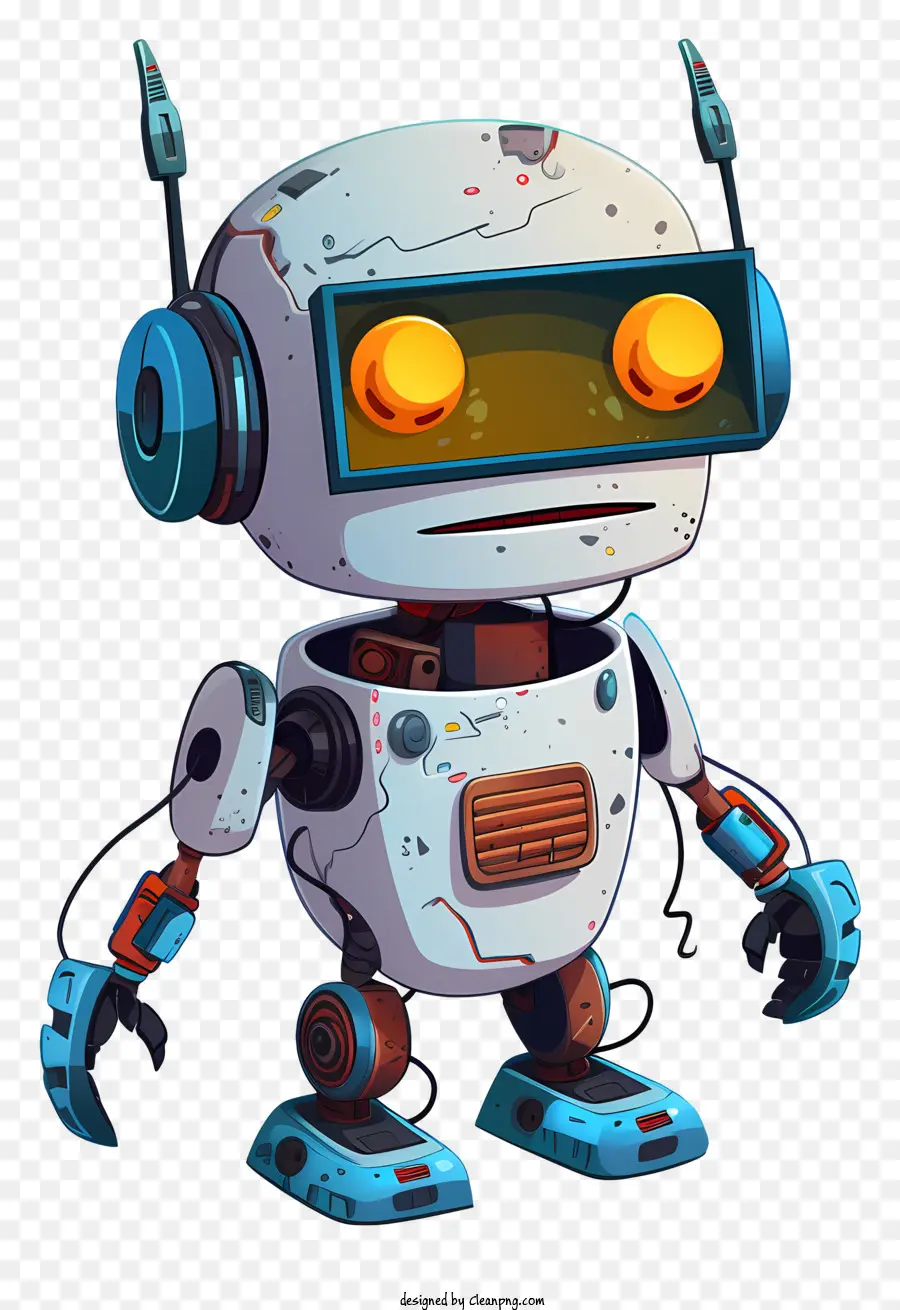Robot De Dibujos Animados，Robot Pequeño PNG