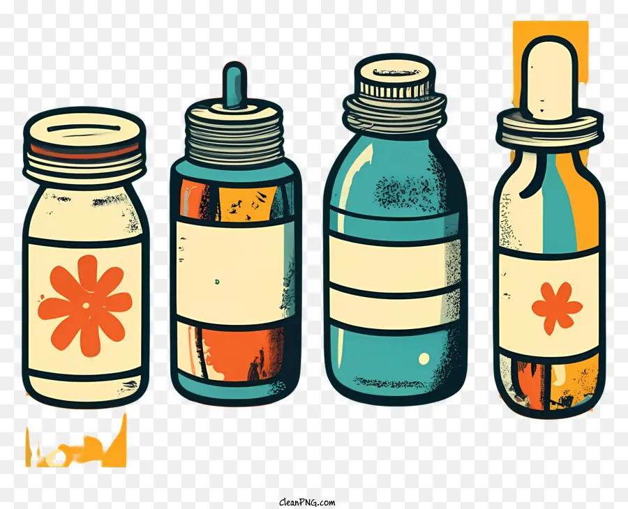 Botellas De Vidrio，Frascos De Medicina PNG