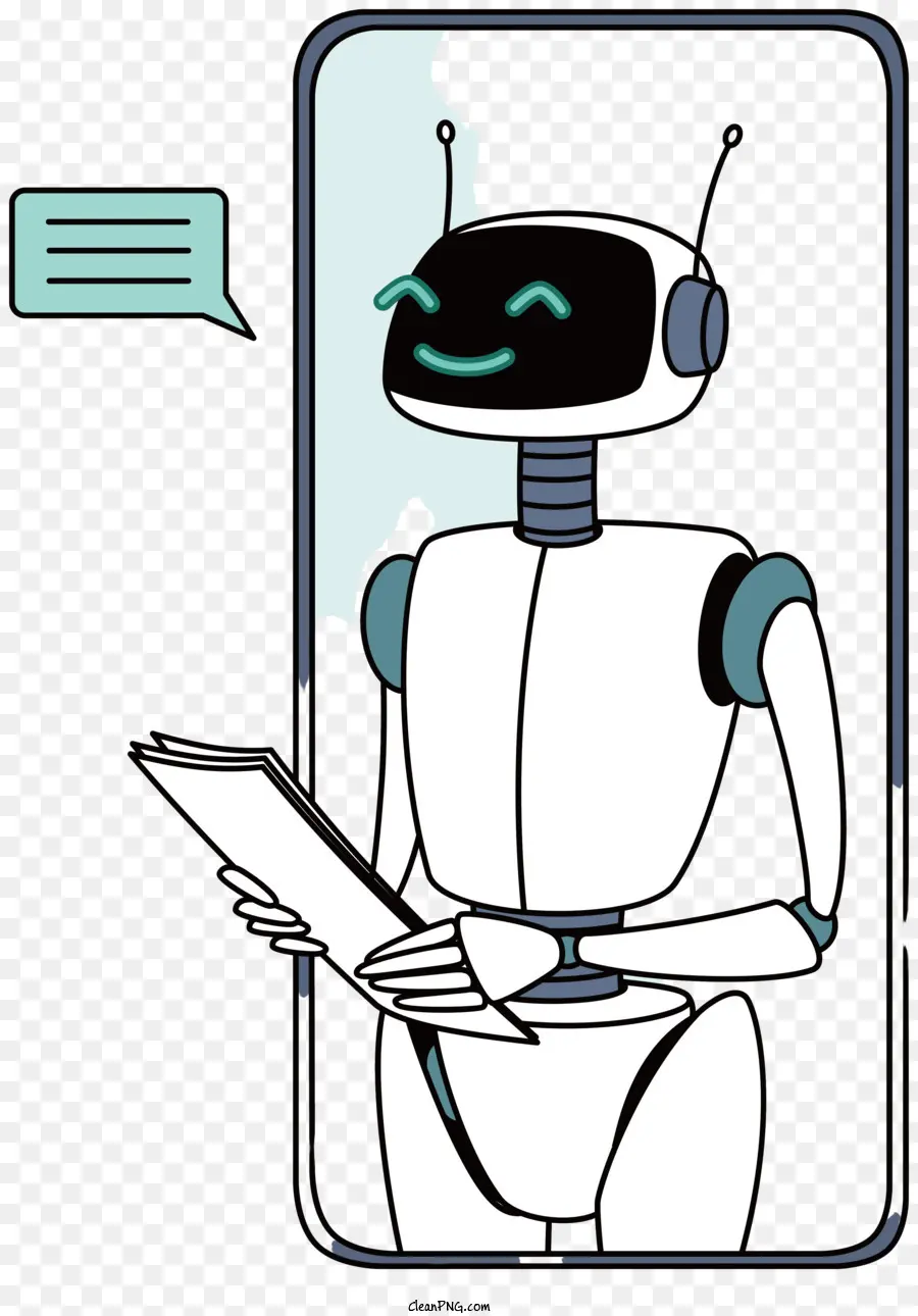 Robot Humanoide，Robot Feliz PNG