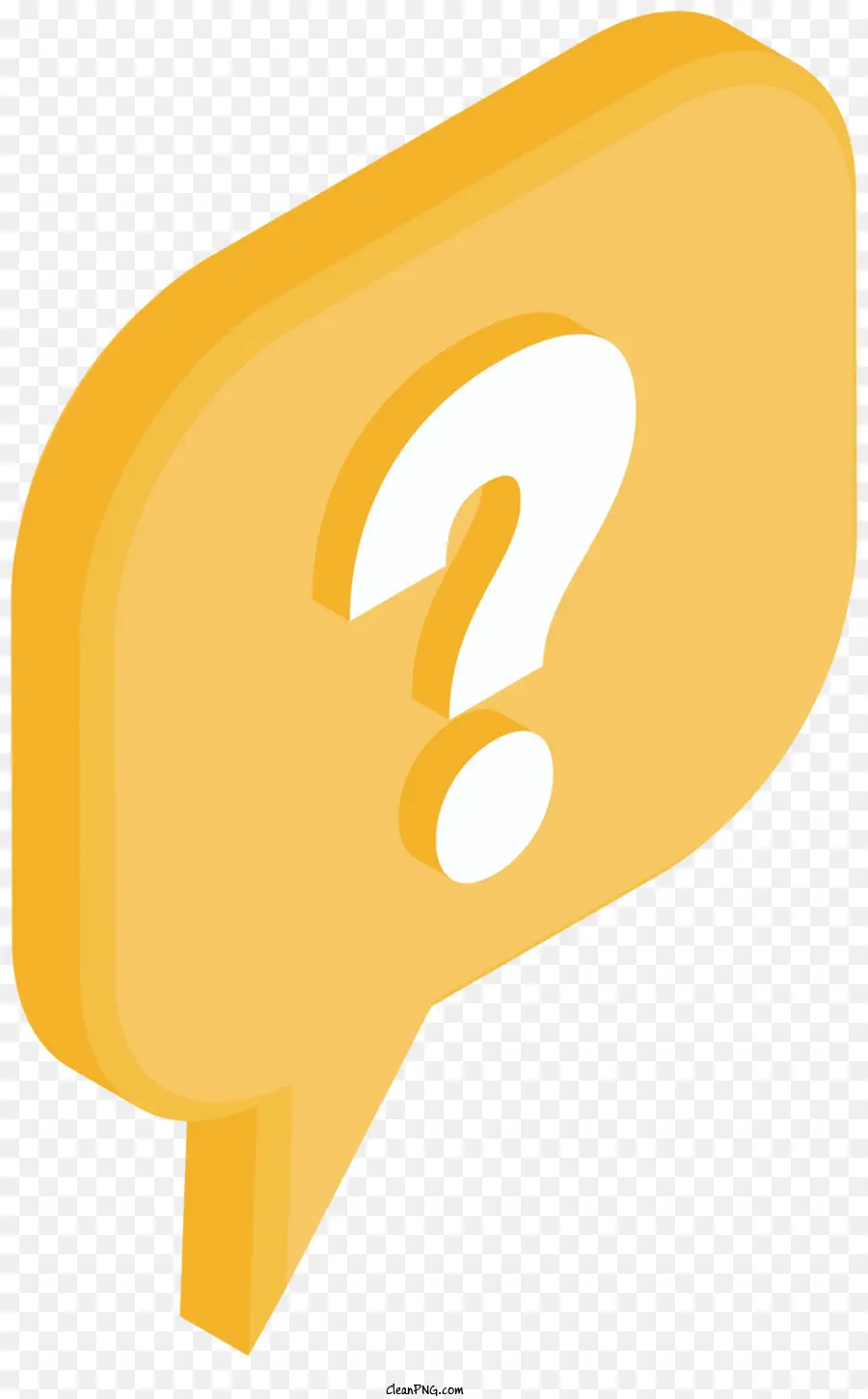 Bocadillo Amarillo，Signo De Interrogación PNG