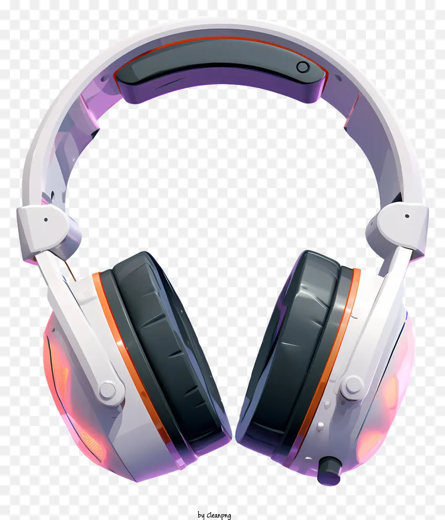 Auriculares Para Juegos，Luces Led Moradas PNG